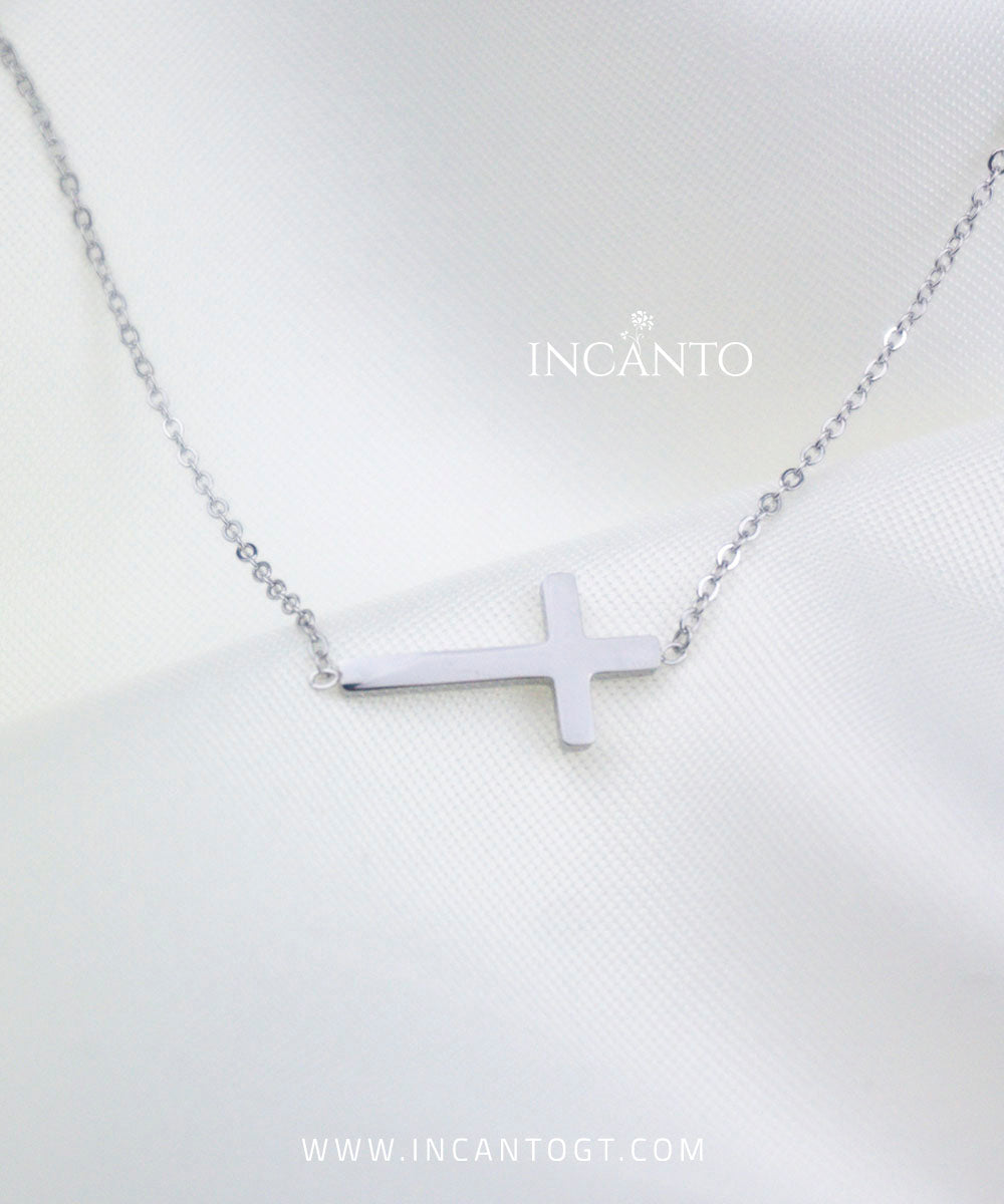 Collar De Cruz Simple SILVER