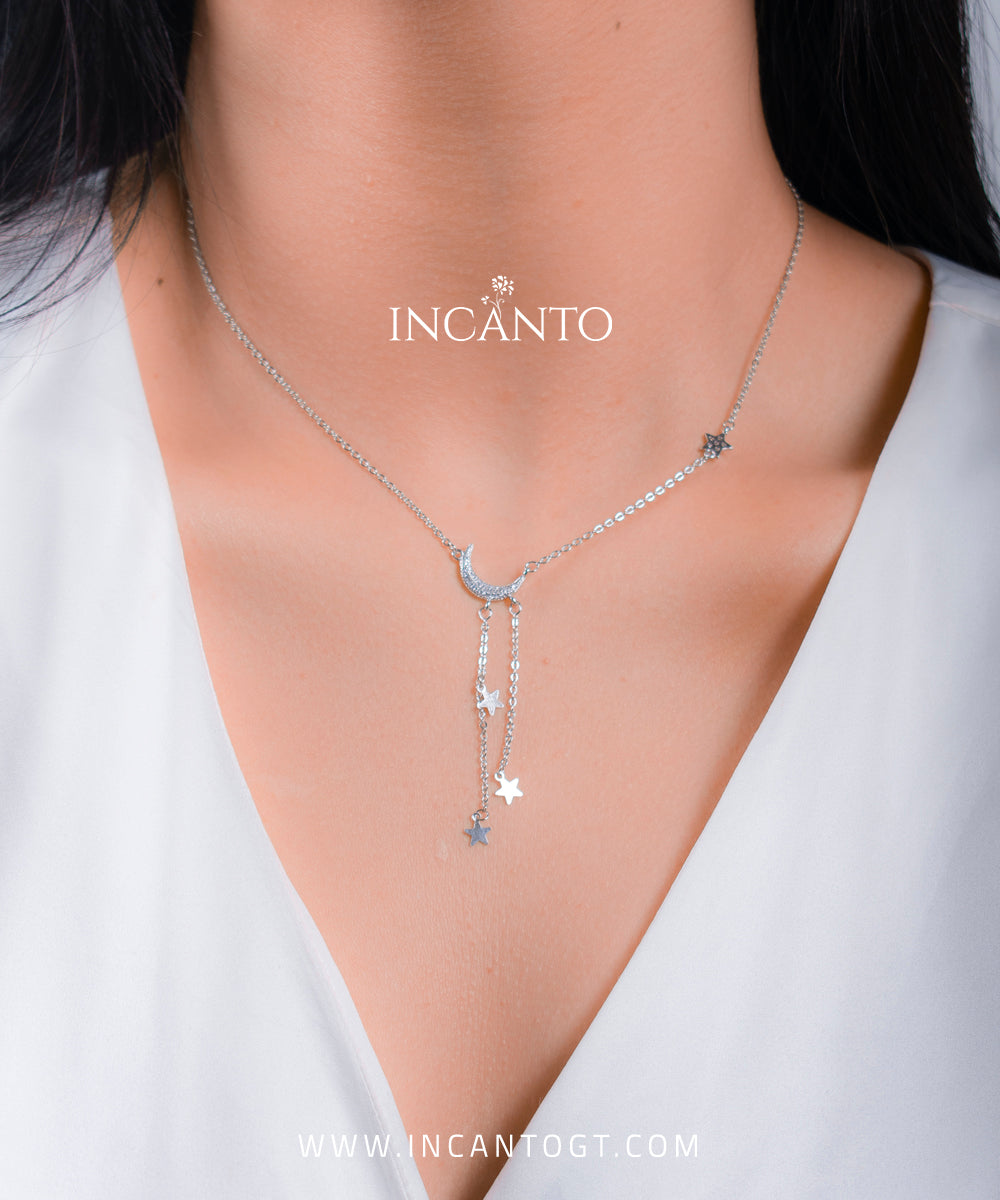 Collar Moon & Stars SILVER
