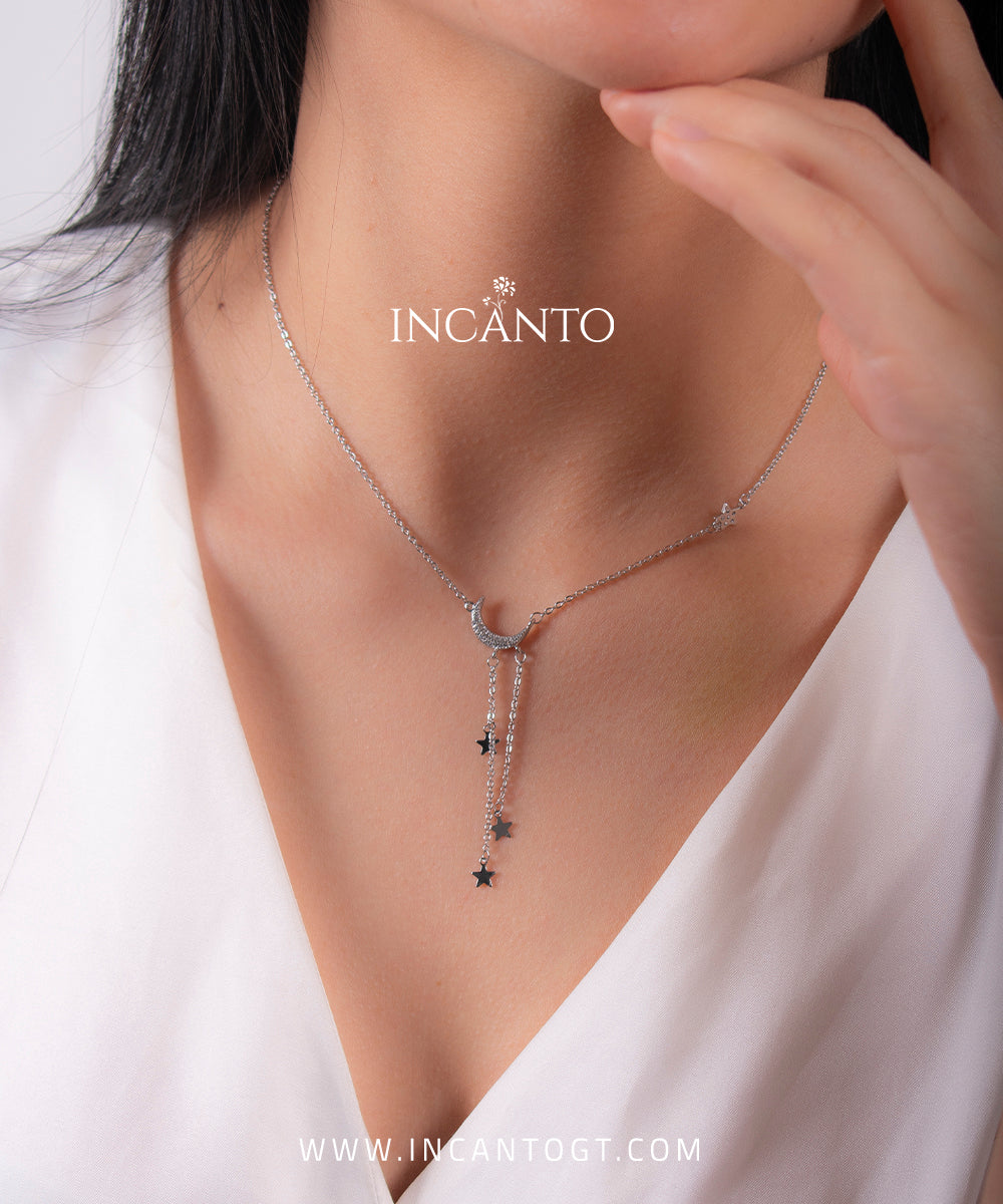 Collar Moon & Stars SILVER