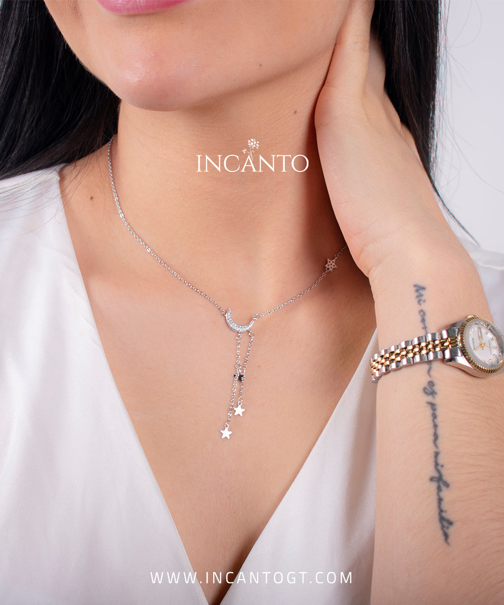 Collar Moon & Stars SILVER