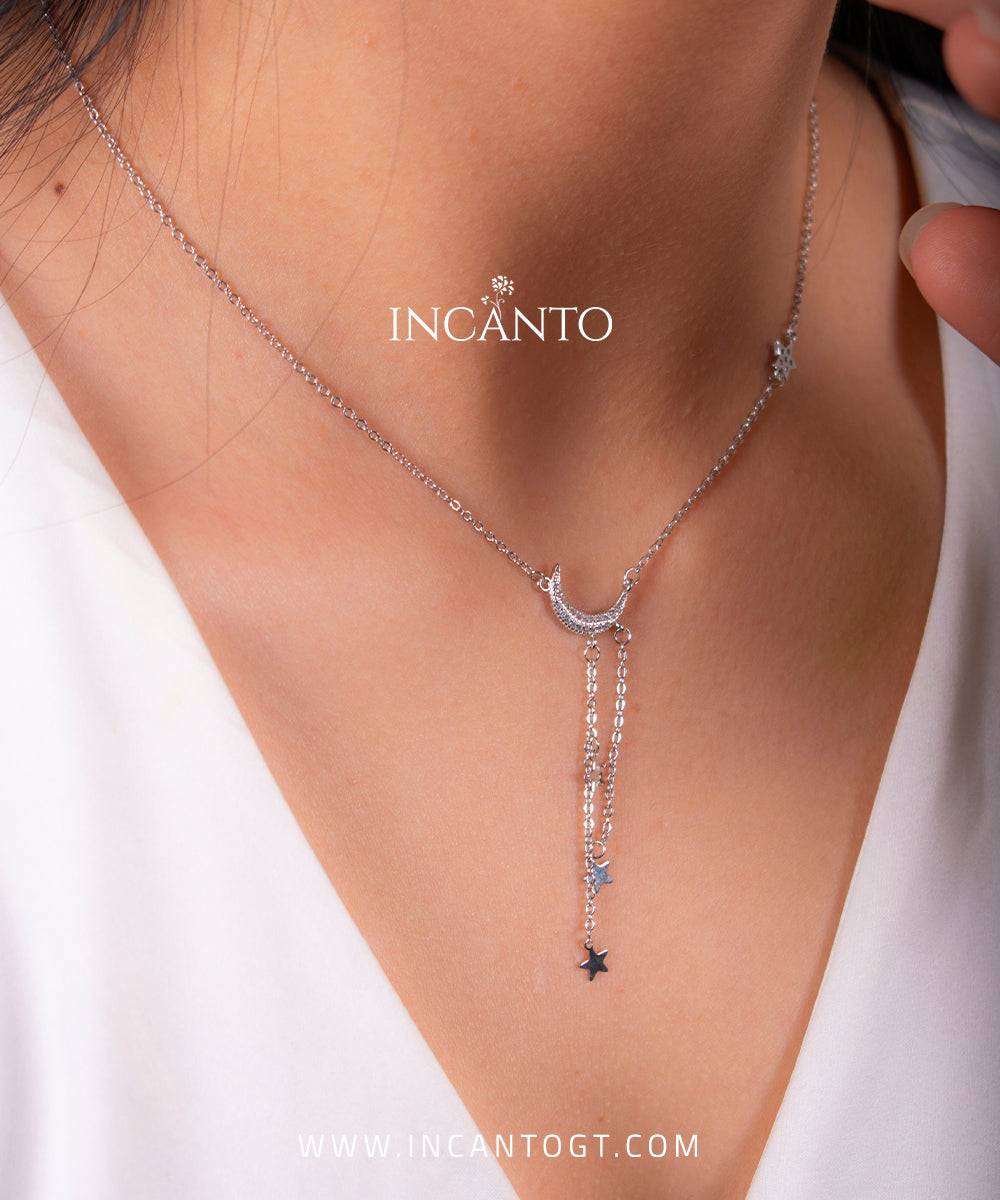 Collar Moon & Stars SILVER