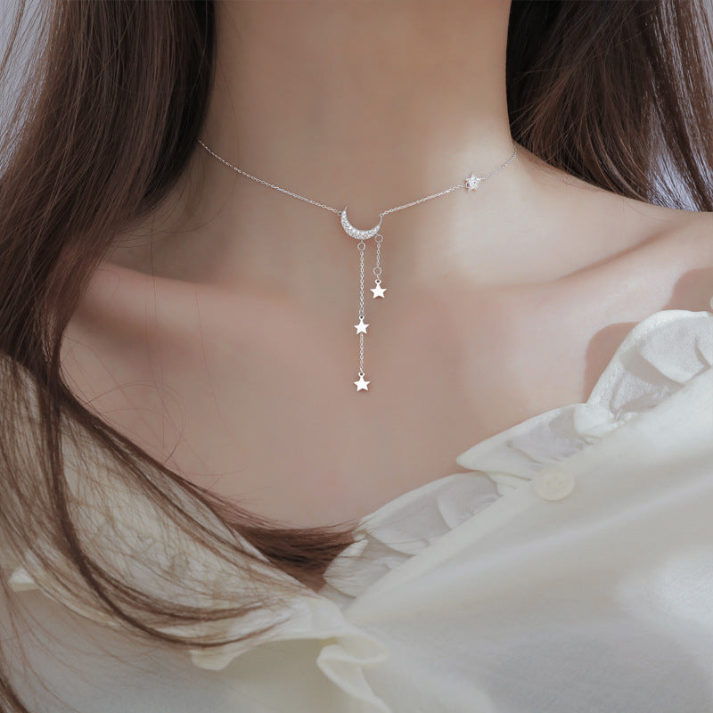 Collar Moon & Stars SILVER