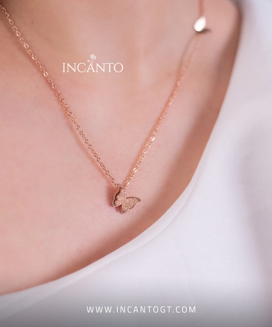 Set Mariposas Brillantes ROSE GOLD
